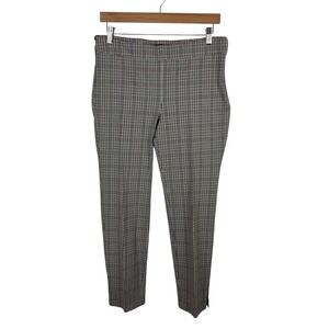 Talbots Womens Chatham Ankle‎ Pants Sz 8 Plaid Career Casual Side Zip Academia